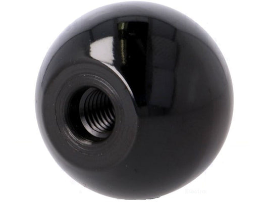 2 x M10 x 40mm Diameter Thread Black Round Ball Lever Knob